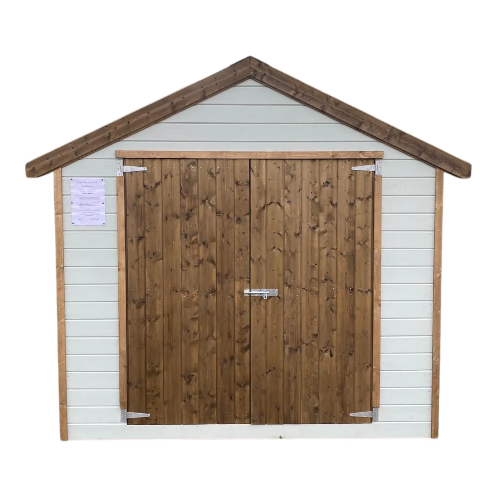 Barn wooden shed with double doors