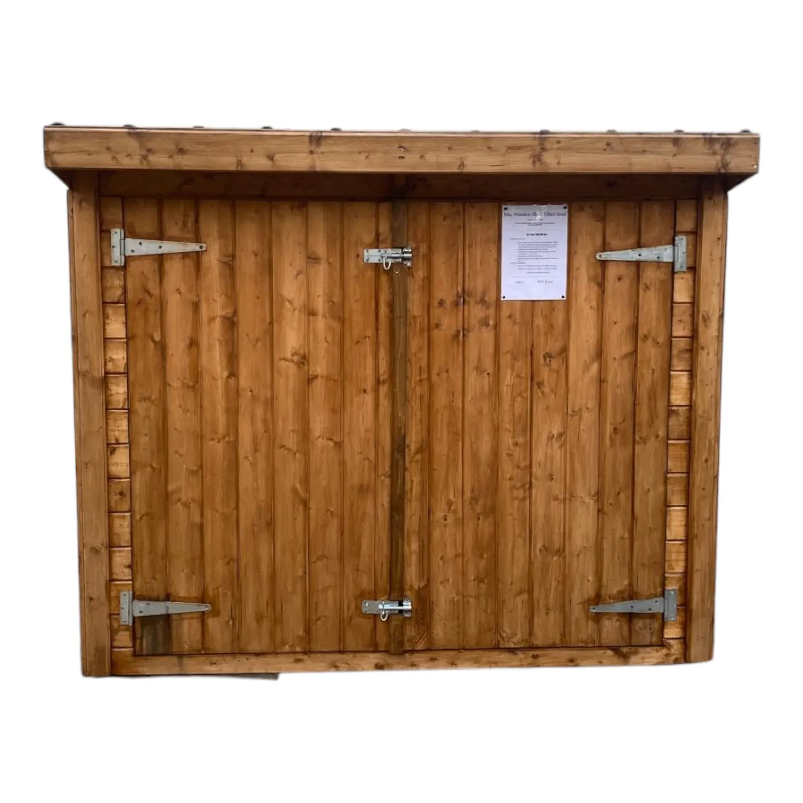 Secure timber shed for bikes and equipment