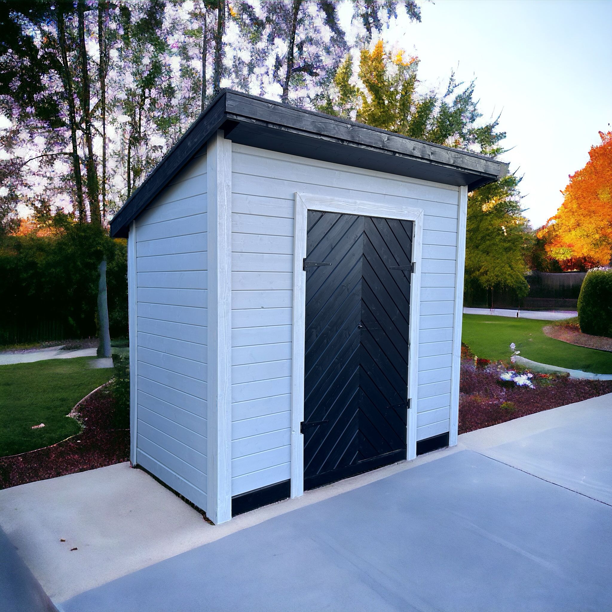 wooden sheds double doors