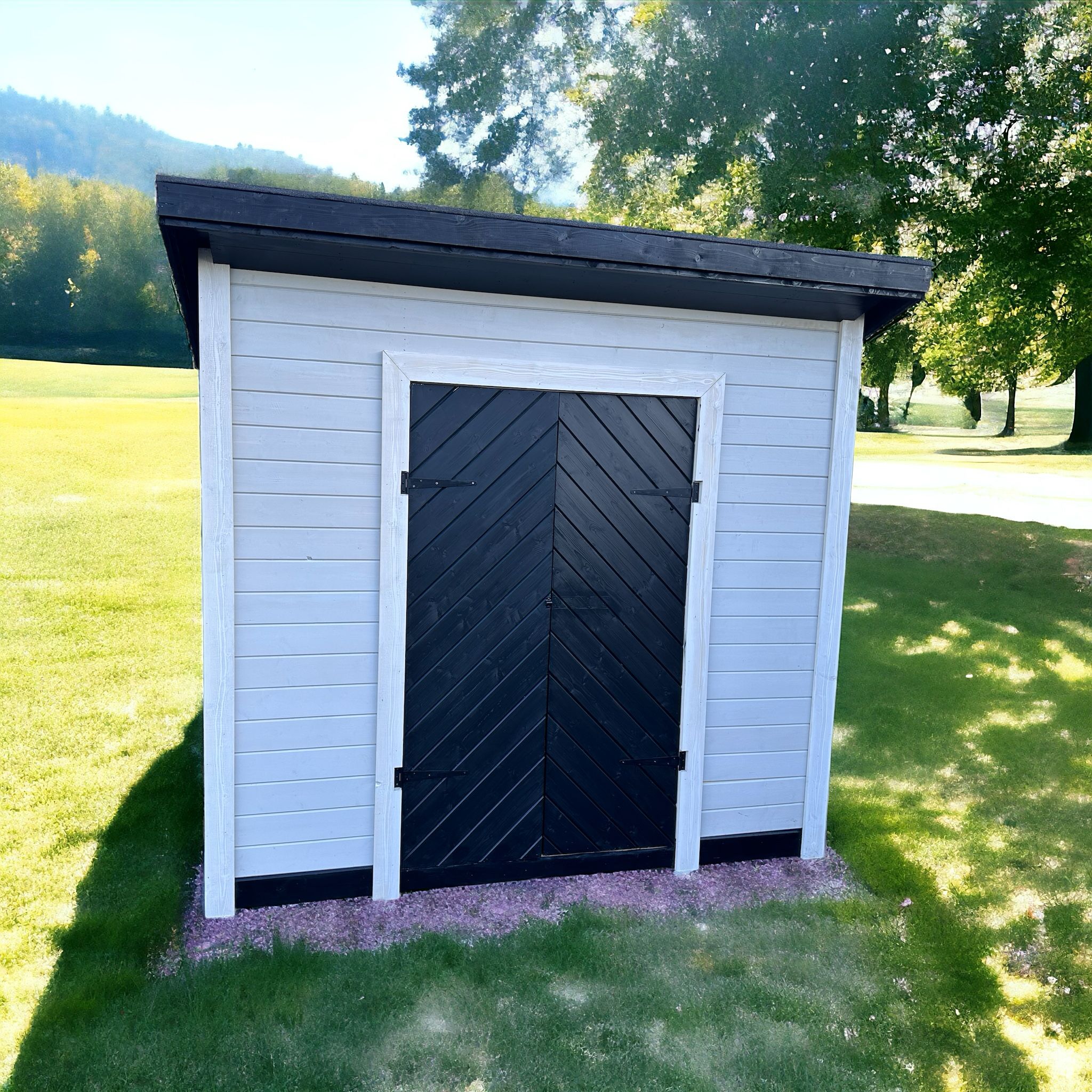 big wooden shed