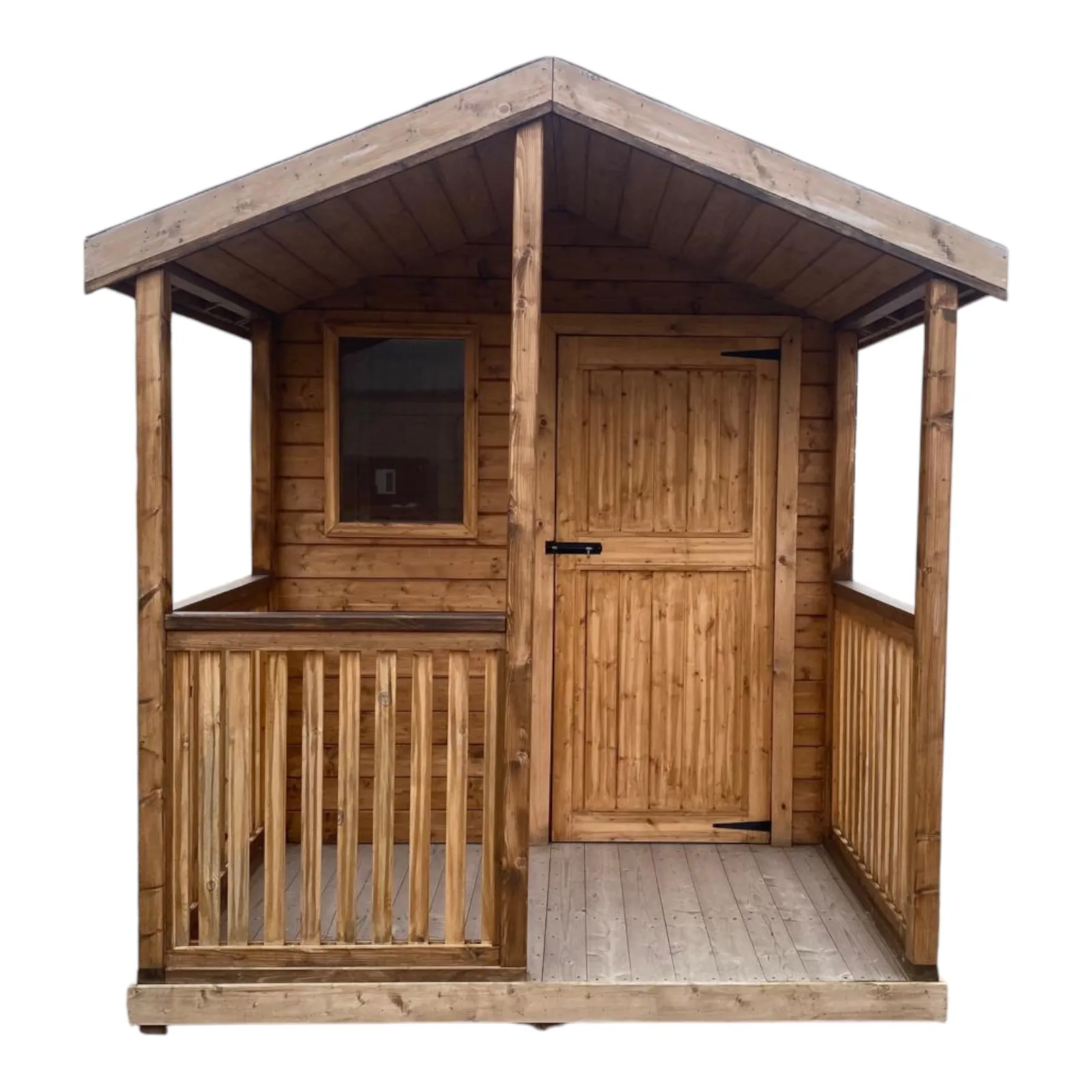 Porch Wooden Shed with spacious front deck