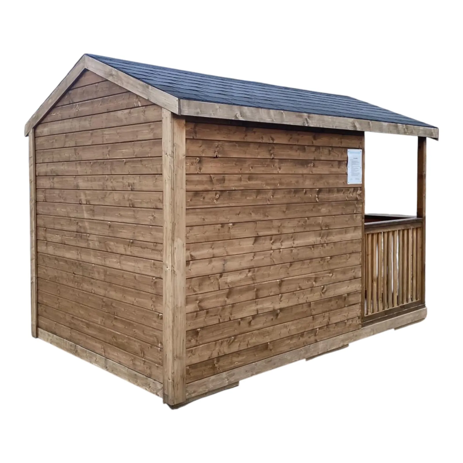 Back view of premium wooden garden shed Dublin