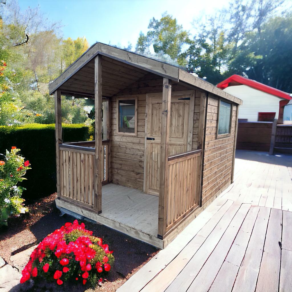 wooden shed